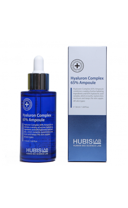 HUBISLAB AMPULĖ SU 65% HIALURONO RŪGŠTIES KOMPLEKSU, 50 ML